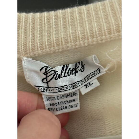 Vintage Bullock's Pure Cashmere Mens Sweater Pullover V-Neck - Picture 3 of 4